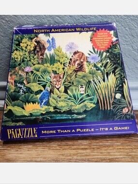PaGuzzle North American Wildlife Puzzle Grizzly Bison Cougar Parrot Alligator